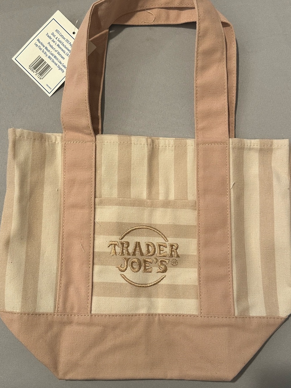 NEW Trader Joe’s Summer Mini Tote Bag - Beige (one)